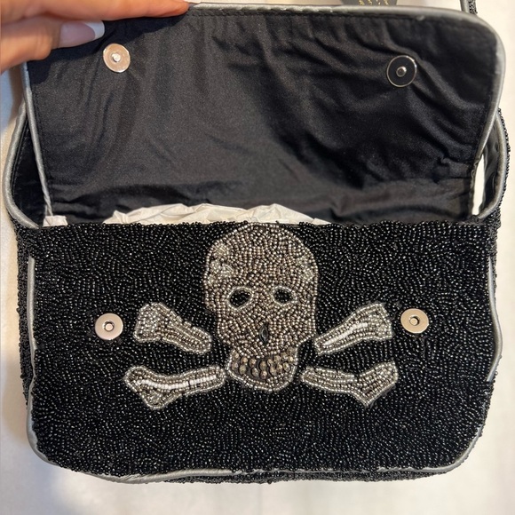 ☠️🖤MADE IN INDIA VIRAL Skull Beaded Shoulder Bag🖤☠️NWT - Picture 7 of 15